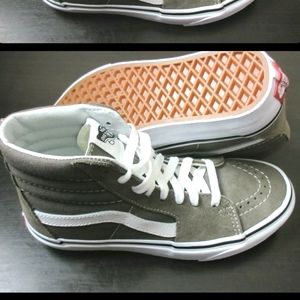 Sk8-Hi Falcon Grey True White Canvas Suede Skate shoes